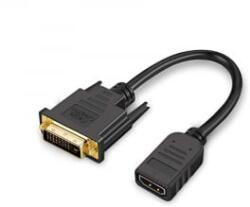 BlackBird HDMI-A anya - DVI 24+1 apa átalakító 20cm fekete (BH1634) (BH1634)