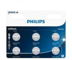 Philips Minicells 6db CR2032 gombelem (CR2032P6/01B) (CR2032P6/01B)