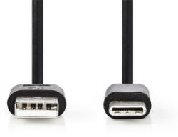 Nedis USB-A - USB-C kábel 2m fekete (CCGL60601BK20) (CCGL60601BK20)