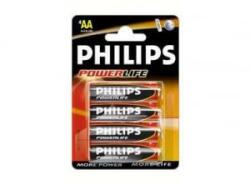 Philips Alkáli 1.5V AA Ceruza elem PowerLife 4db (LR6P4B/10) (LR6P4B/10) - aqua