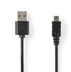 Nedis USB-A - USB mini 5pin kábel 2m fekete (CCGL60301BK20) (CCGL60301BK20)
