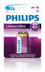 Philips Lítium 9V elem Lithium Ultra 1db (6FR61LB1A/10) (6FR61LB1A/10)