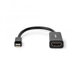 Nedis mini Displayport 1.2 - HDMI kábel 0, 2m fekete (CCGT37650BK02) (CCGT37650BK02)