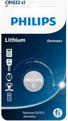 Philips 3V Lítium gombelem (bliszter) (CR1632/00B) (CR1632/00B) - aqua