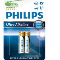 Philips elem AAA LR03/AM4 1.5V ExtremeLife ultra alkaline (2db/cs) (LR03E2B/10) (LR03E2B/10) - aqua