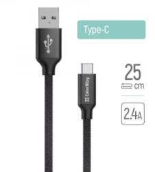 ColorWay USB-A - Type-C adat- és töltőkábel 25cm fekete (CW-CBUC048-BK) (CW-CBUC048-BK)