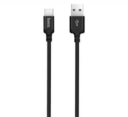 hoco. X14 adatkábel és töltő (USB - Type-C, gyorstöltés támogatás, 200cm, törésgátló, cipőfűző minta) FEKETE (X14_TYPE-C_2M_B) (X14_TYPE-C_2M_B)