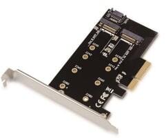 Conceptronic M. 2 SATA + M. 2 NVMe bővítő kártya PCIe (EMRICK04B) (EMRICK04B) - aqua