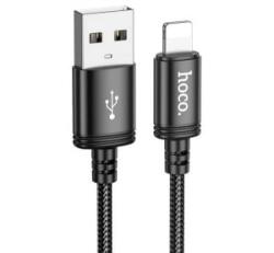 hoco. X91 adatkábel (USB - lightning, 2.4A, gyorstöltő, 300cm, cipőfűző) FEKETE Apple iPhone 5S / IPAD mini 2 / iPhone 6 Plus 5.5 (X91_USB_LIGHTNING_B)