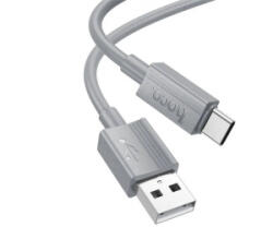 hoco. X107 adatkábel (USB - Type-C, 3A, 100cm) VILÁGOSSZÜRKE (X107_USB_TYPE-C_G) (X107_USB_TYPE-C_G)
