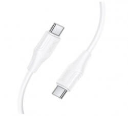 hoco. X124 adatkábel USB-C - USB-C 60W gyorstöltő 100cm fehér (X124_C_C_W) (X124_C_C_W)