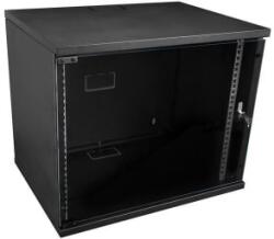 S-Link 9U 19' fali rackszekrény 400x530x400mm fekete (36093) (link36093)
