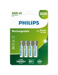 Philips újratölthető AAA elem 4db (R03B4RTU10/10) (R03B4RTU10/10)