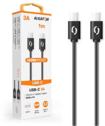 Aligator cablu de date POWER 60W, USB-C/USB-C 3A, lungime 1 m, negru (DATKP31)