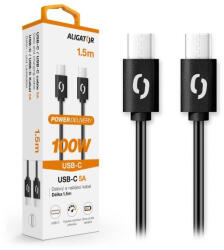 Aligator cablu de date POWER 100W, USB-C/USB-C 5A, lungime 1, 5 m, negru (DATKP46)