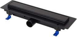 LIV Rigolă de duș liniară, 350 mm, ramă de plastic, grilă inox STANDARD, negru mat, 675022, LIV (675022)
