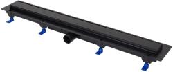 LIV Rigolă de duș liniară, 750 mm, ramă de plastic, grilă inox STANDARD, negru mat, 675025, LIV (675025)
