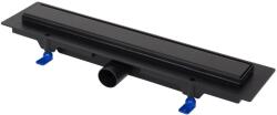 LIV Rigolă de duș liniară, 450 mm, ramă de plastic, grilă inox STANDARD, negru mat, 675023, LIV (675023)