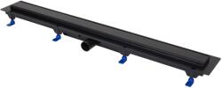 LIV Rigolă de duș liniară, 850 mm, ramă de plastic, grilă inox STANDARD, negru mat, 675026, LIV (675026)