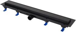LIV Rigolă de duș liniară, 650 mm, ramă de plastic, grilă inox STANDARD, negru mat, 675024, LIV (675024)