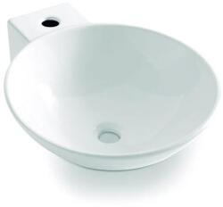 Bathco 0028 - Ráépíthető mosdó BAYONA 42x50, 5 cm porcelán/fehér 0028 (BO0003)