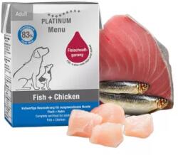 PLATINUM Menu nedves kutyatáp - hal + csirke 185 g