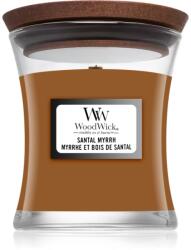 WoodWick Santal Myrrh ароматна свещ с дървен фитил 85 гр