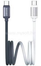 USAMS BICOLOR adatkábel Type-C - Type-C, 120cm, FEKETE/FEHÉR (SJ756USB01) (SJ756USB01)