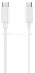 Spigen ESSENTIAL EB6010CC adatkábel (Type-C - Type-C, 60W, PD gyorstöltő, 100cm) FEHÉR (ACA08717) (ACA08717) - mysoft
