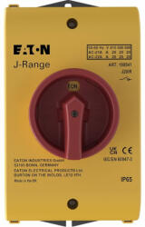 Eaton J főkapcsoló, 20A, tokozott, három pólusú, piros forg. kar, j20/r-199541 (199541)