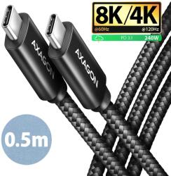 AXAGON USB 4.0 Type C Összekötő Fekete 50cm BUCM4X-CM05AB (BUCM4X-CM05AB)