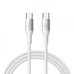 JOYROOM Cablu Date si Incarcare USB-C - USB-C Joyroom S-A28 Flash, 60W, 1m, Alb - evomag