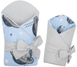 New Baby Kétoldalas gyerek pólya New Baby Teddy bear in space 80x80 cm