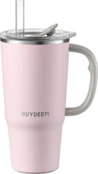 Buydeem Thermo Mug With Straw 700 ml, model DS57, color Pink (DS57-P)