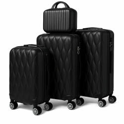  Prémium 4 részes fekete színű bőröndszett - könnyű, tartós és stílusos utazáshoz MZS-606