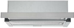 CROWN CT6040IX Beépíthető páraelszívó, 65W, 353 m3/h, 2 sebesség, teleszkópos, LED világítás, rozsdamentes acél