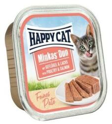 Happy Cat Minkas Duo - szárnyas és lazac pástétom 16 x 100 g (149857)