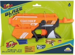 Sunman Pistol cu 5 gloante din burete, Blaze Storm, Zapp Toys, Portocaliu