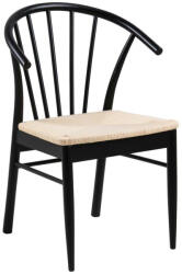  Cassandra szék karfával, fekete/natúr