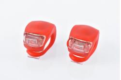 VeloGo Villogó szett szilikonos e+h 2 ledes piros