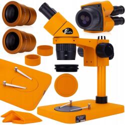 Rosfix Ganimedes S binokuláris sztereomikroszkóp, 20-40x zoom, Greenough optika, 45°, 360°-os forgatás, komplett készlet (rosfix_5905954128587)