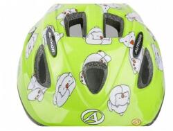 AUTHOR Fejvédő MIRAGE LED INMOLD gyerek bukósisak (163 zöld macis) 48-54mm