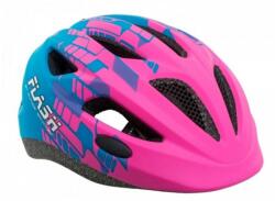 AUTHOR Fejvédő FLASH Inmold X8 LEDES gyerek bukósisak (162 pink, rózsaszín/matt kék) (51-55mm)