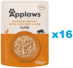 Applaws Cat Csirkemell májjal zselében 16x70 g