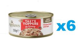 Applaws Dog Taste Toppers Csirkemell marhahússal zselében 6x156 g