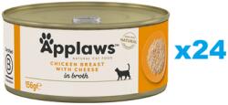 Applaws Cat Sajtos csirkemell húslevesben 24x156 g
