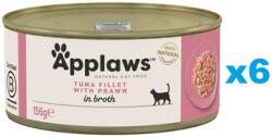 Applaws Cat Tonhal garnélarákkal húslevesben 6x156 g