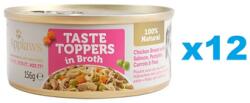 Applaws Dog Taste Toppers Csirkemell, lazac, sütőtök húslevesben 12x156 g