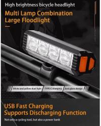 Spyral lámpa első 1200 lumen USB fekete