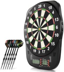 Juskys Darts tábla LCD kijelzővel 18 darts nyíllal 8 játékosnak (302191)